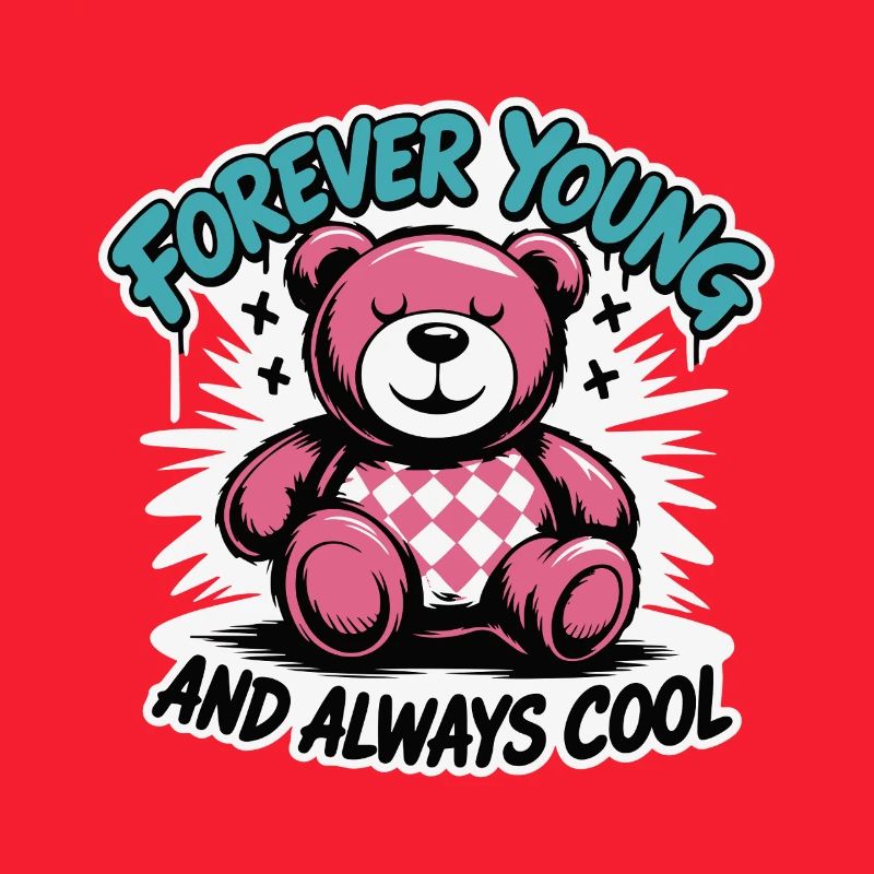 Forever Young Teddy Bear Graphique
