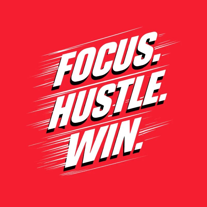Focus Hustle Win Graphic