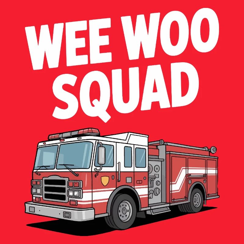 Wee Woo Squad Feuerwehr Auto Retter Spruch