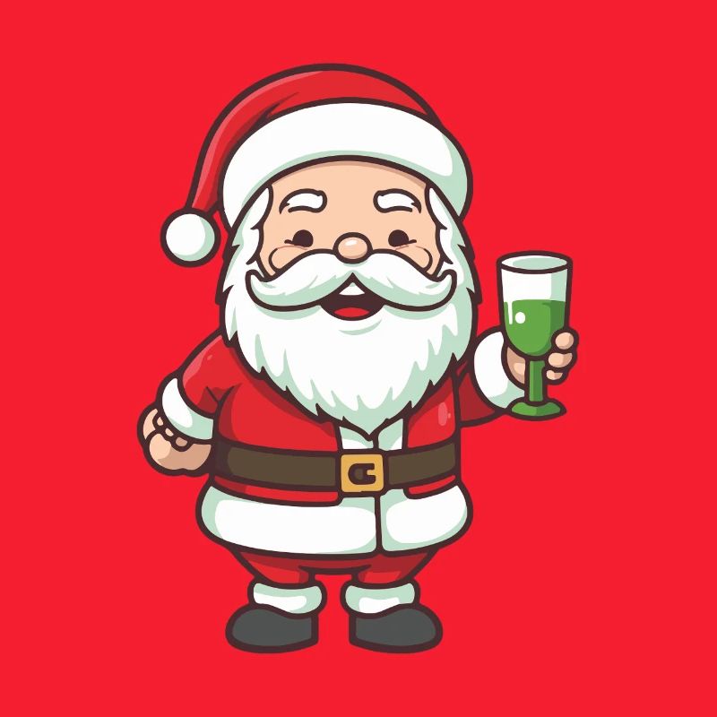 Weihnachtsmann Drinking Comic Weihnachten