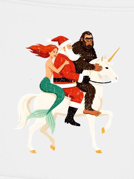 Weihnachtshelden auf Einhorn