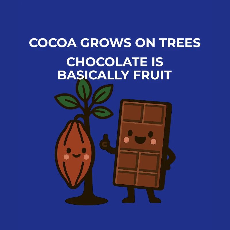 Chocolate is Fruit – Funny Cocoa Saying
