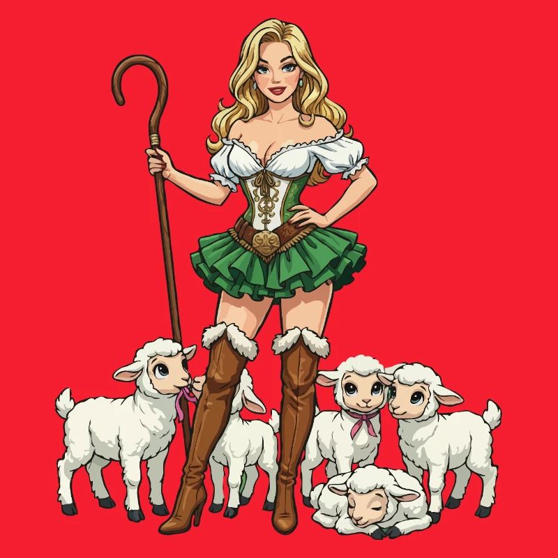 Dirndl Pastorella e Agnelli