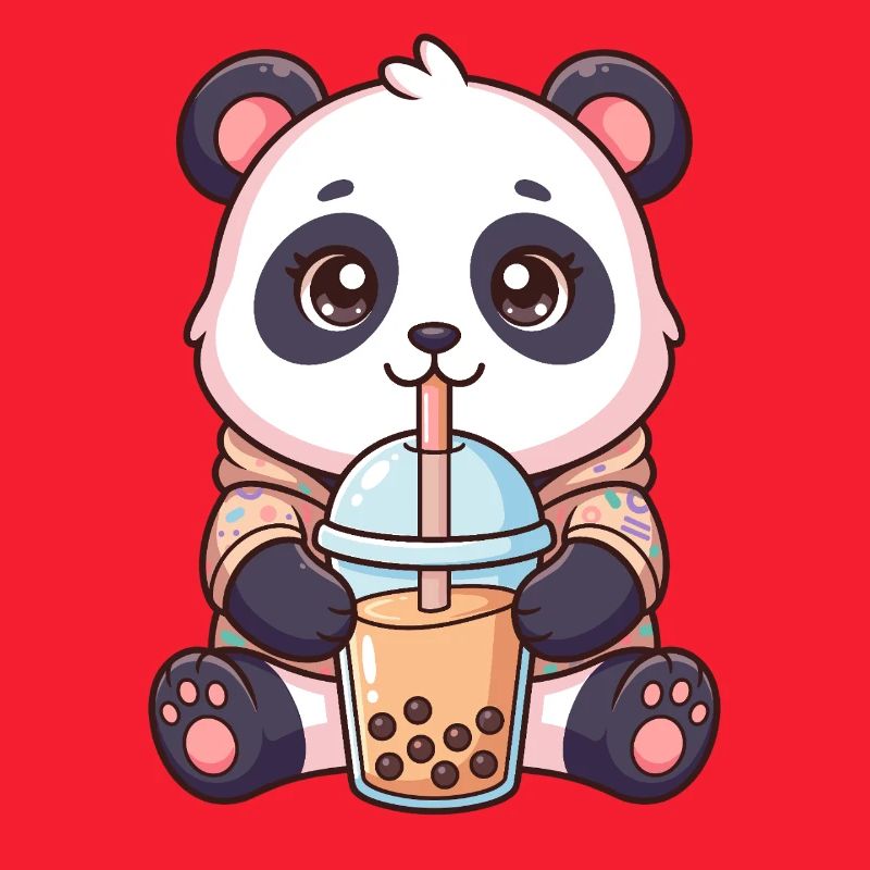 Kawaii Panda mit Boba