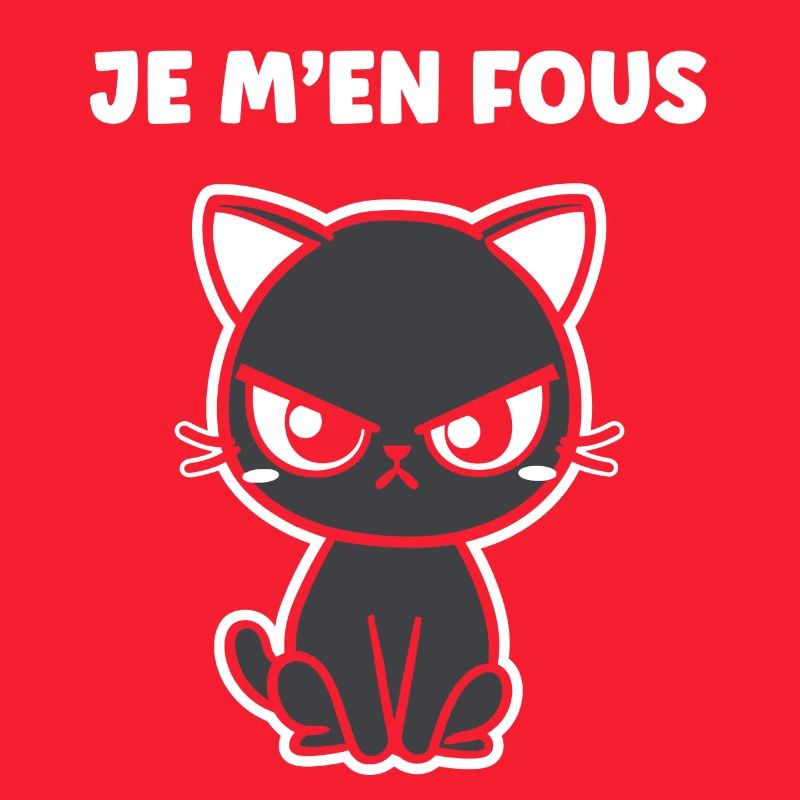 Grumpy black cat