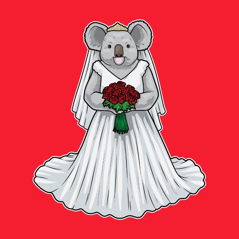 Koala Braut Rose Hochzeit