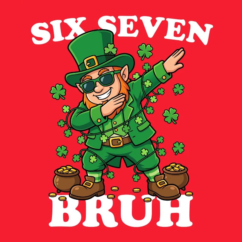Six Sept Bruh Dabbing Leprechaun 6 7 Fun 6-7