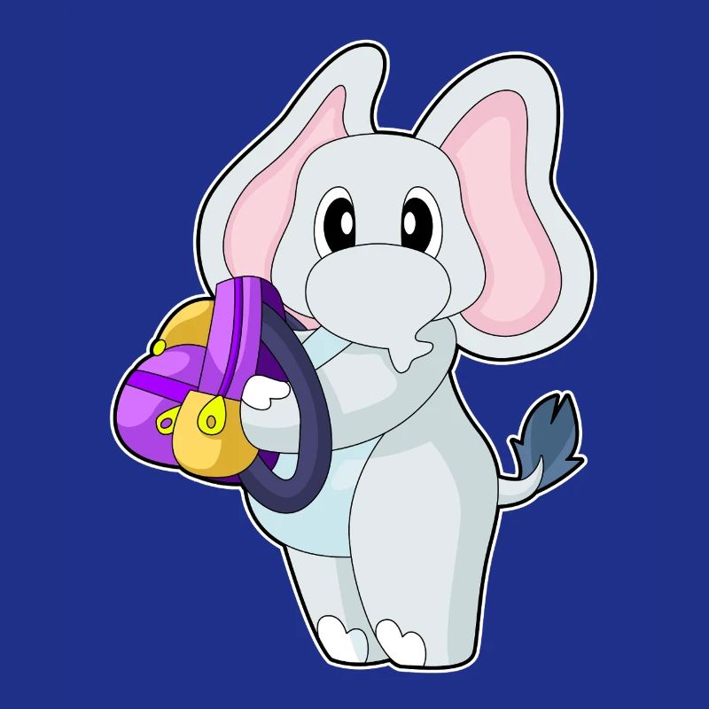 École de sac à dos pour élèves éléphants