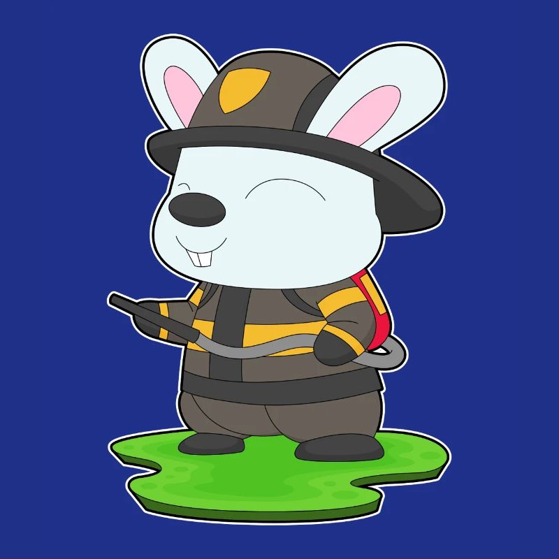 Rabbit Firefighter Fire Extinguisher Fire Brigade