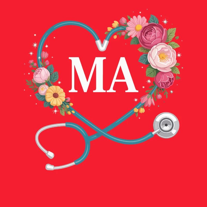 Stéthoscope à cœur de fleurs MA