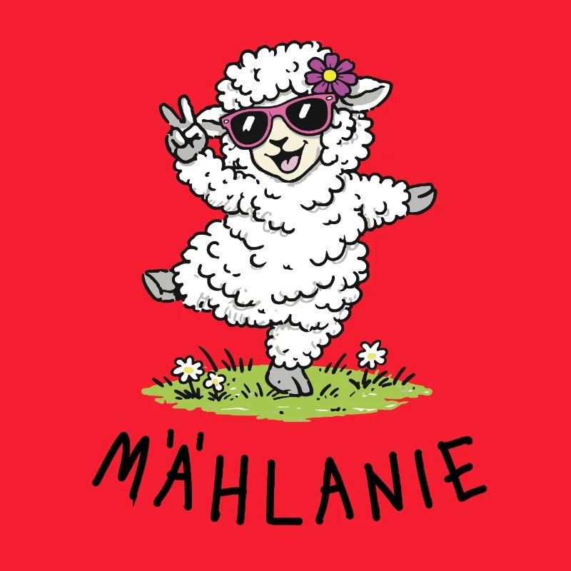 Mählanie – Cute dancing sheep with a play on words