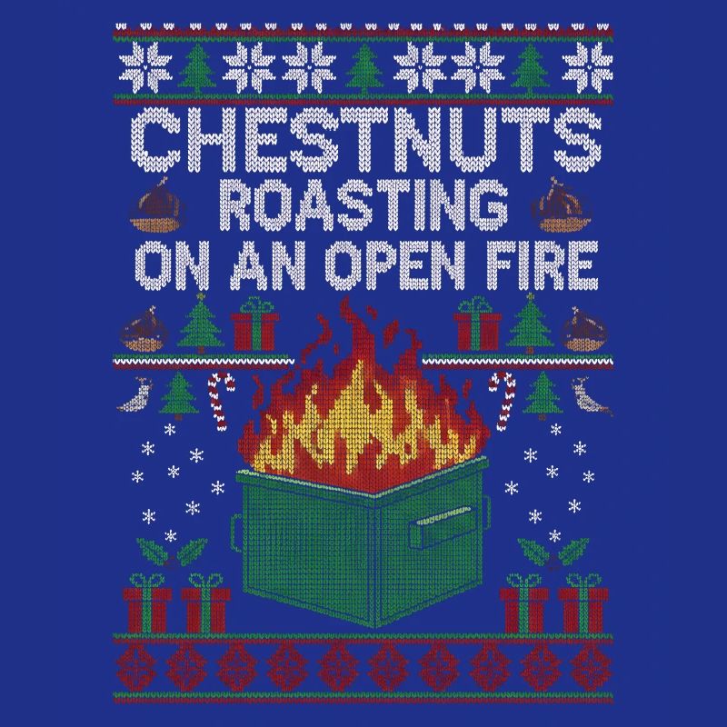 Roasting chestnuts on an open fire garbage can