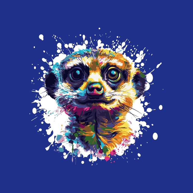 Éclaboussure de portrait de suricate