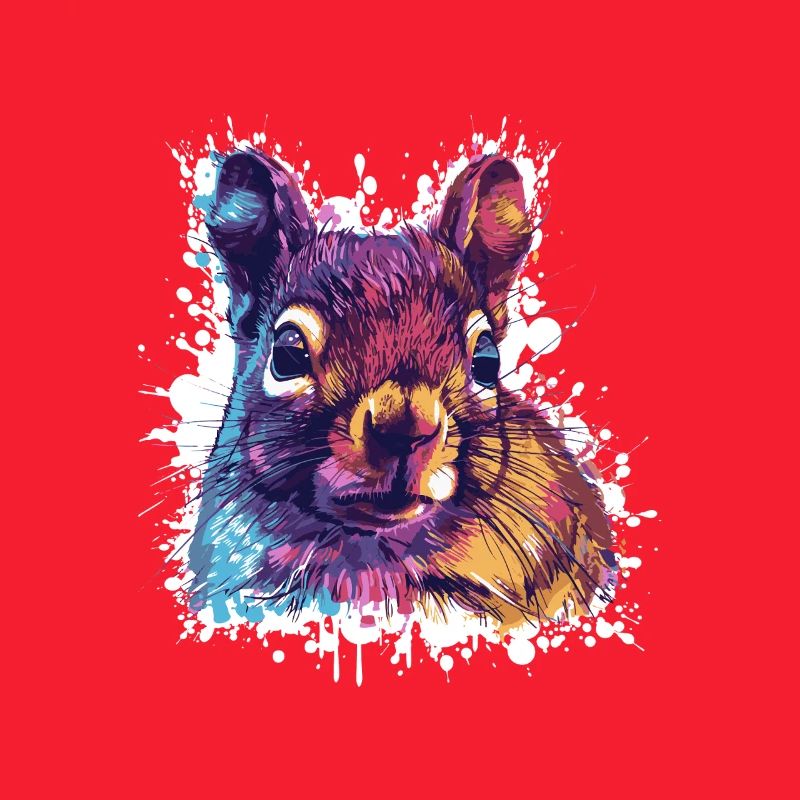 Farbkontrast Eichhörnchen PopArt