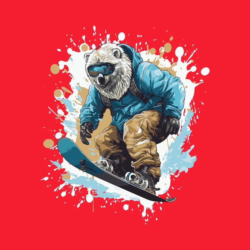 Eisbär Snowboard Polar bär