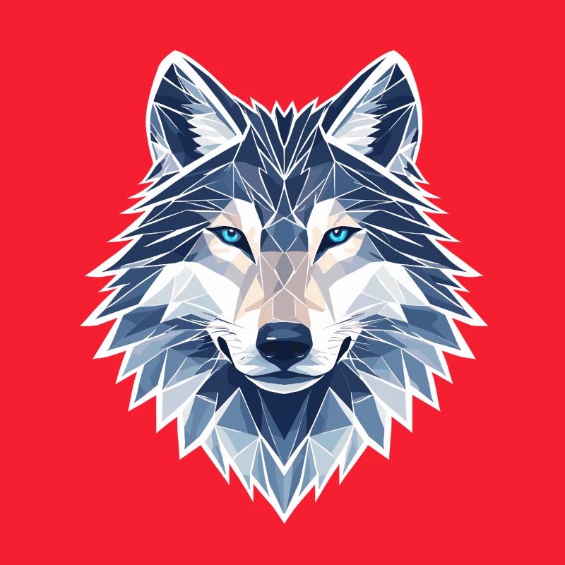 Geometric Wolf - Modern Geometric Wolf