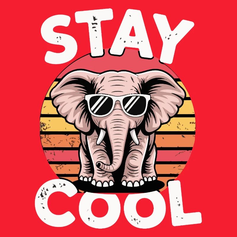 Stay Cool Elephant - Kids Retro