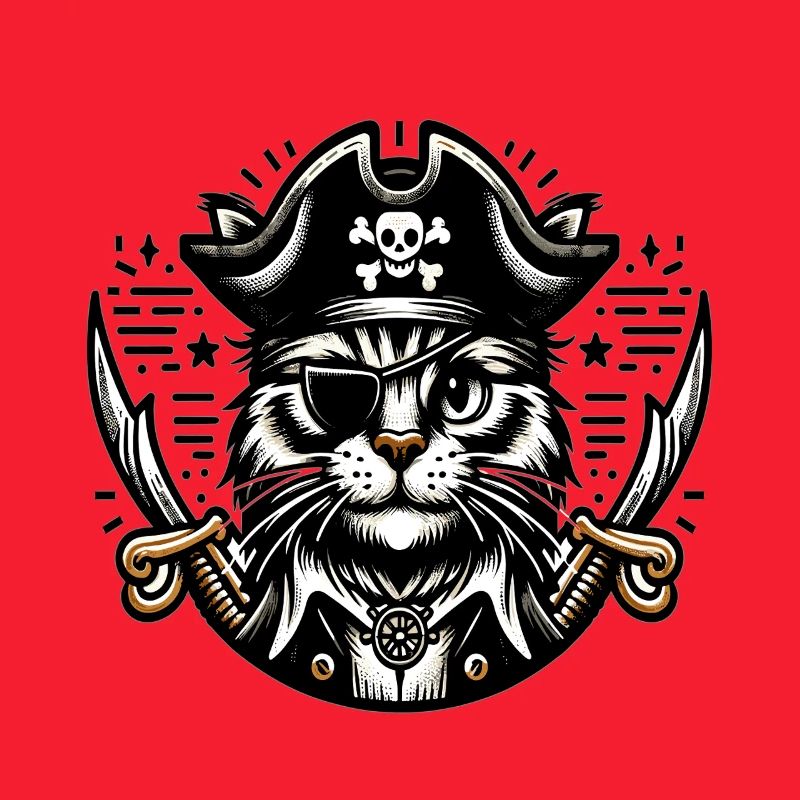 Chat Pirate : Chat pirate avec cache-œil