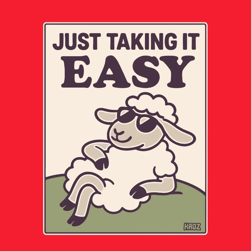 Relaxed sheep just cozy