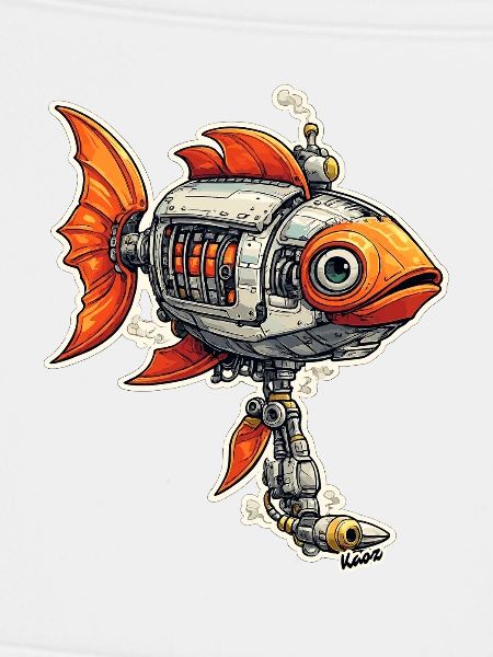 Steampunk Fischroboter Roboter Fisch
