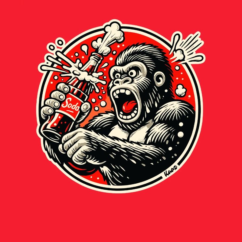 Soda Gorilla dans un comic rétro