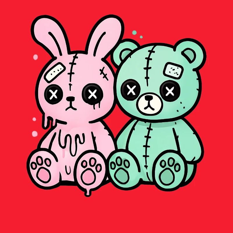Goth Bunny Horreur Rabbit Gothique Effrayant Effrayant