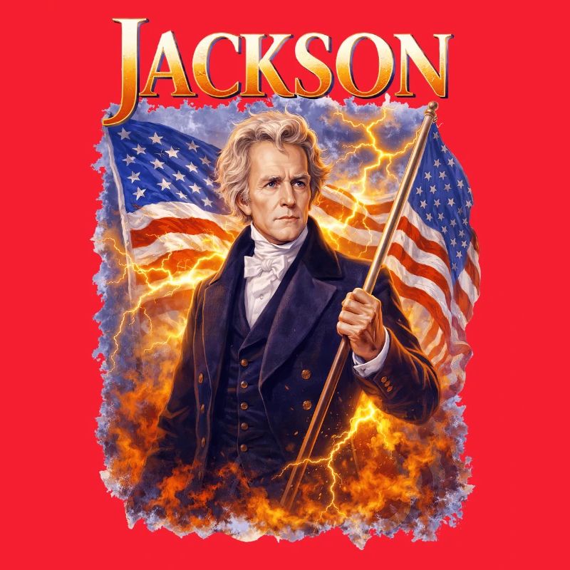 Jacksons Freiheitsheld mit Flagge