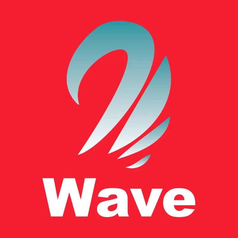 Conception du logo en dégradé d’onde