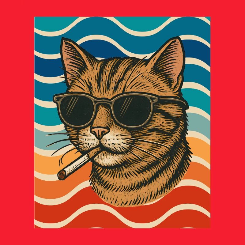 Katzensommer Sonnenbrille Zigarette