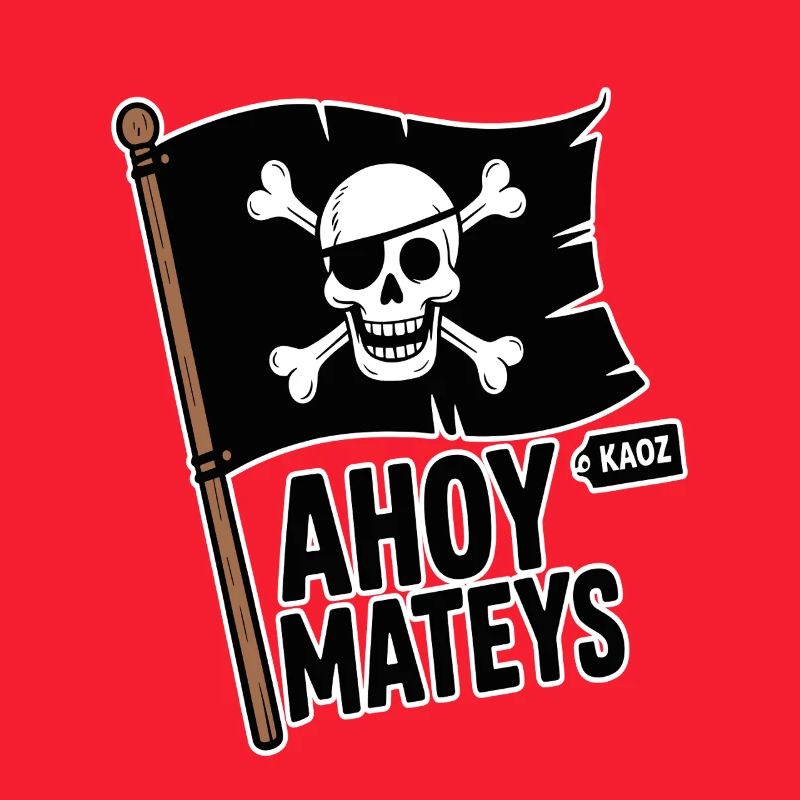 Drapeau du Crâne de Pirate Ahoy Mateys