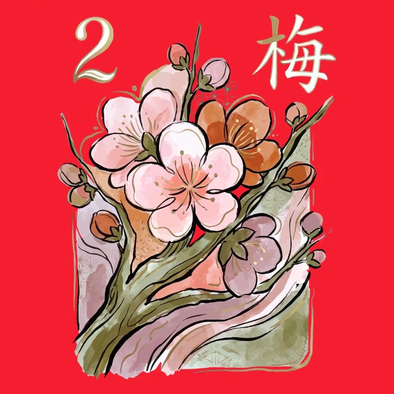 Mahjong-Blumenfliese 2