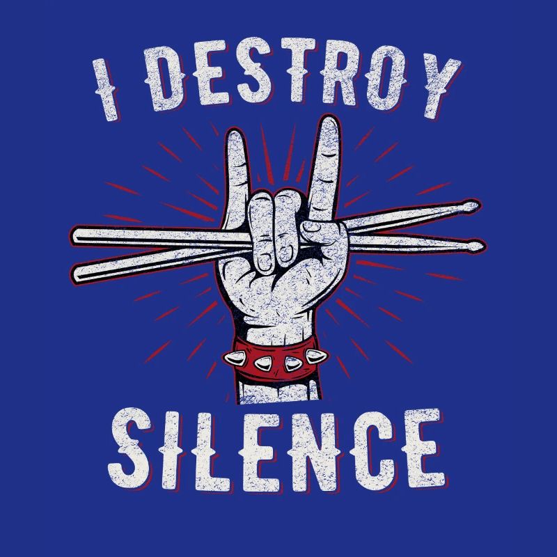 Graphique de la main du batteur I Destroy Silence
