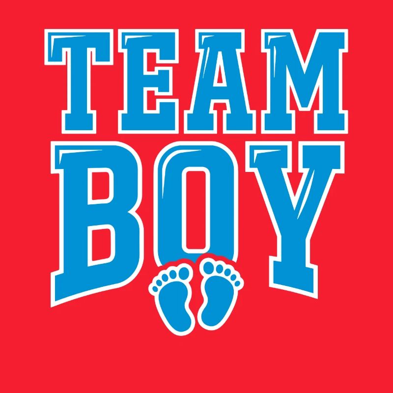 TEAM BOY Typography with Footprints