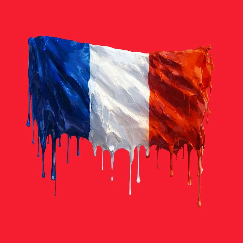 Drapeau français couleur colorée