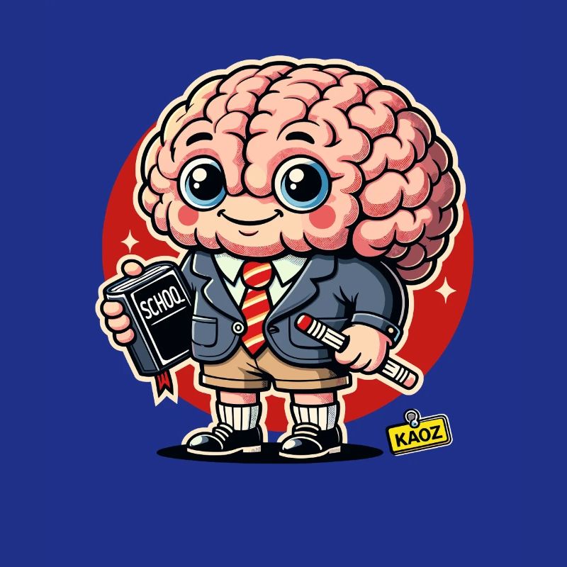 Brain Scholar Cartoon