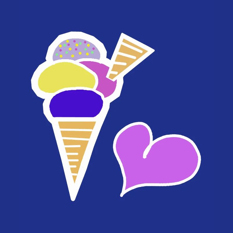 Eiscreme Eis  Eiswaffel Kinder Retro 60er