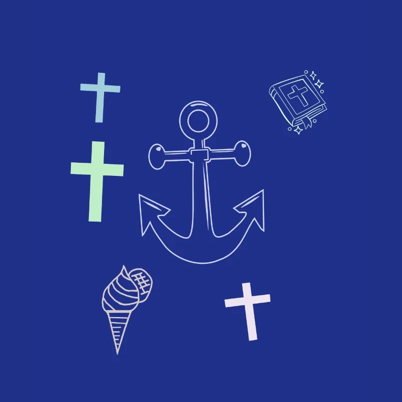  Anker Kreuz Eis maritim