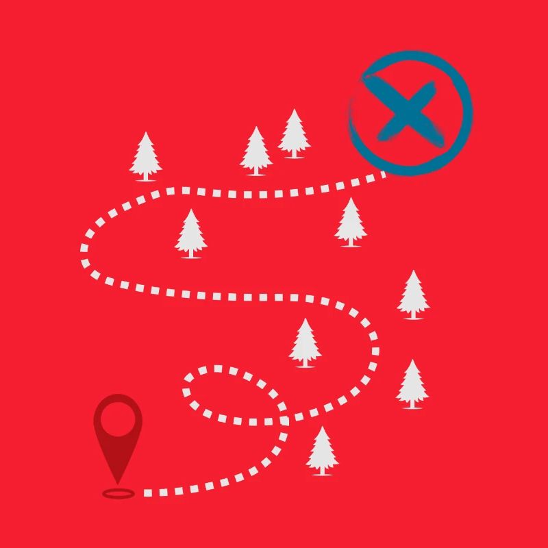 Carte d’aventure graphique de géocaching