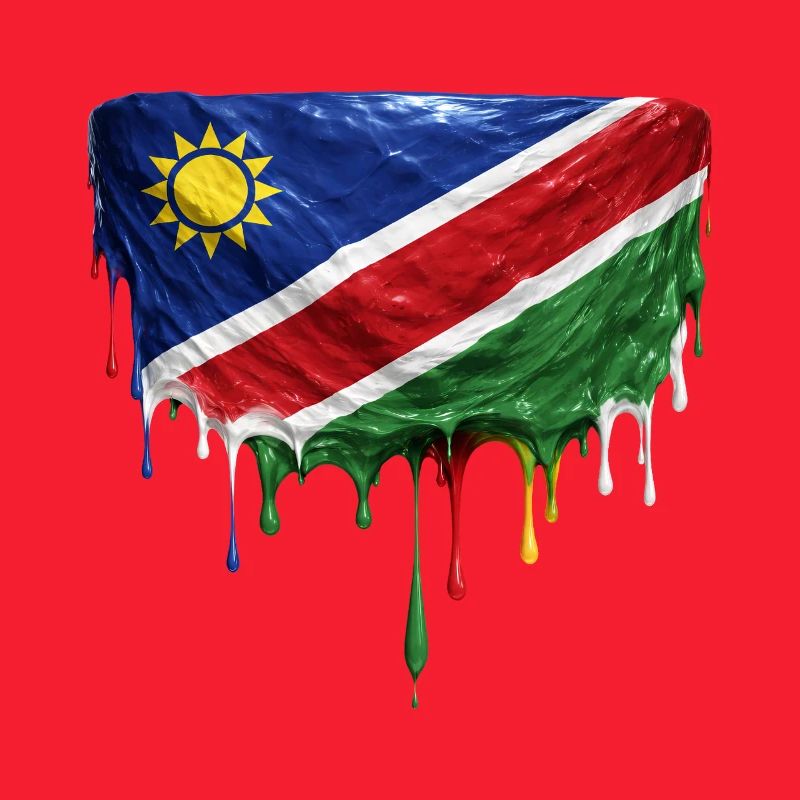 Namibia Flag Drop Art