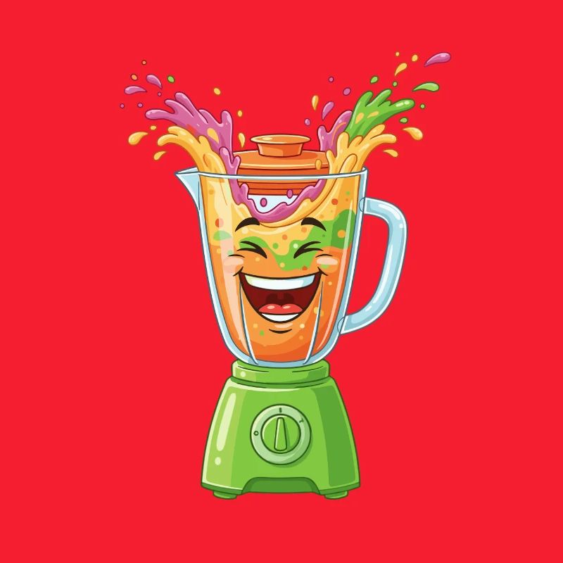 Fröhlicher Obst-Mixer Splash