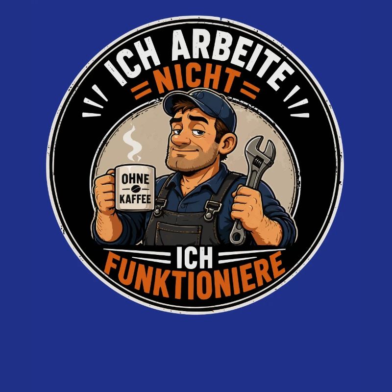 I don't work without coffee artisan humor Spr