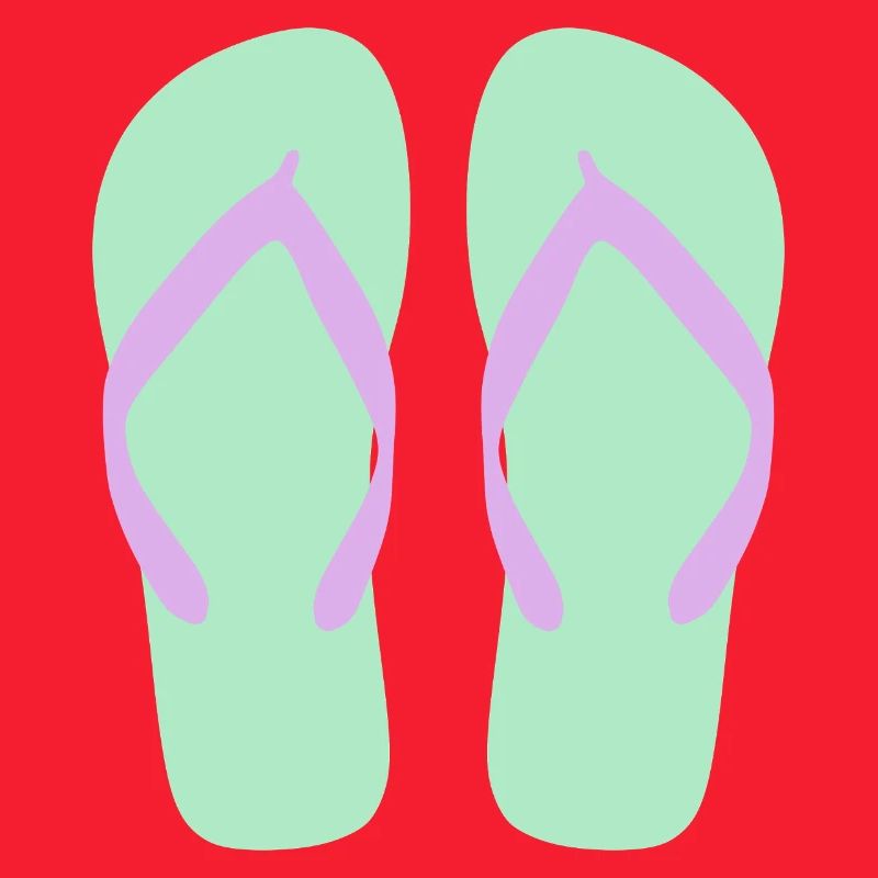 Mint Flip Flops Lavender Straps