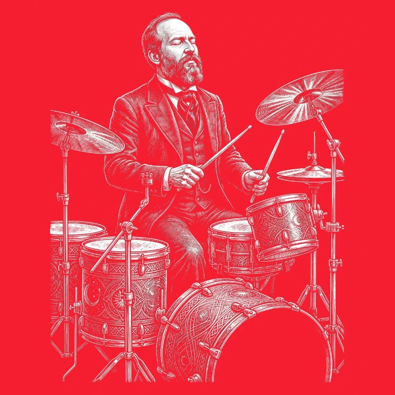 James A. plays drums