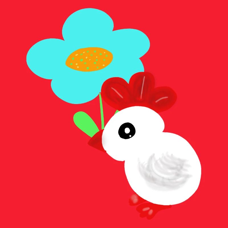 Flower Chicken Chick Kids Spring