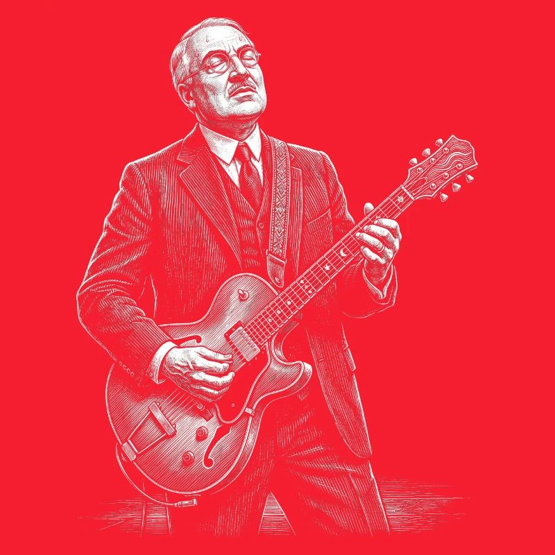Warren Harding Playing Guitar