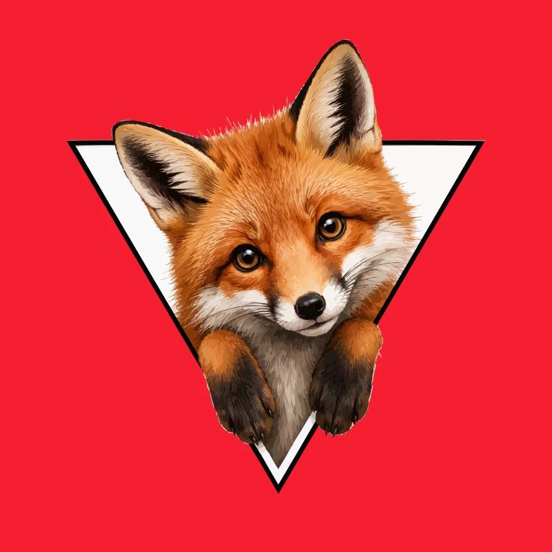 Fuchs im Dreieck-Illustration