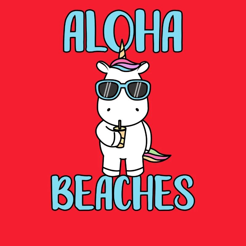 Cool Unicorn Beach Vacation Summer Aloha Beaches