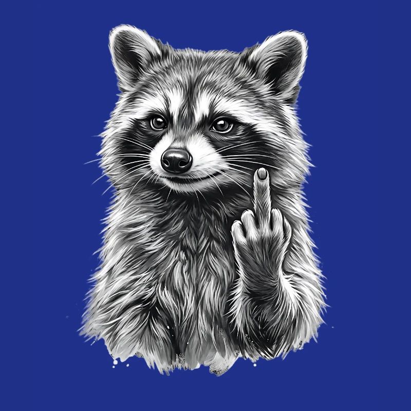 grumpy raccoon
