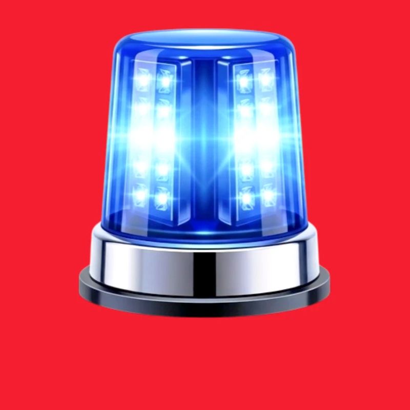 Blue Light Siren Hyper Realistic
