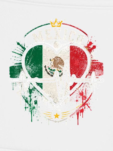 Mexiko Herzflagge Pulse